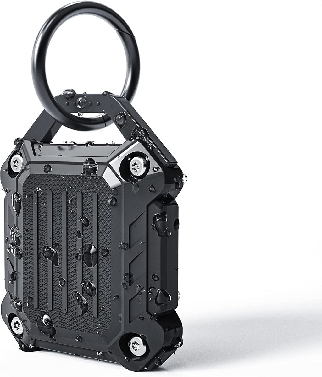 - Waterproof Airtag Keychain Holder Case,Screw Full Cover Compatible with Apple Air Tag Tracker Key Ring (Black 1Pack)