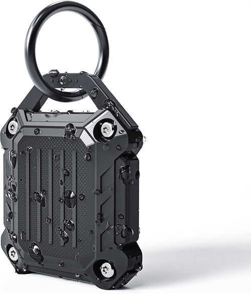 - Waterproof Airtag Keychain Holder Case,Screw Full Cover Compatible with Apple Air Tag Tracker Key Ring (Black 1Pack)
