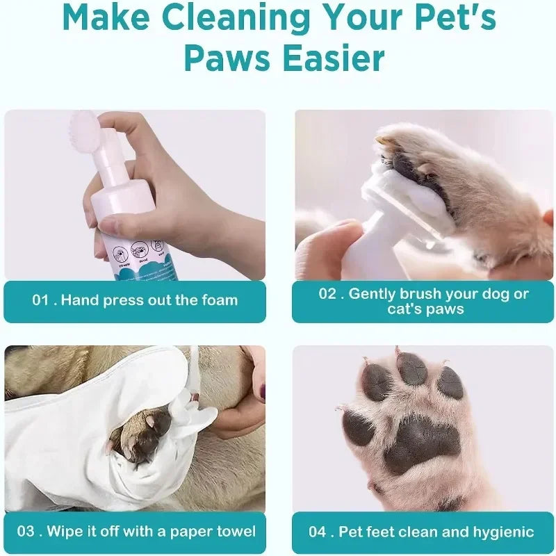 150Ml Cat No Washing Cleaning Mousse Dry Clean Deodorization Odor Removal Lasting Fragrance Cat Dog Bubble Mousse Wash Supplies