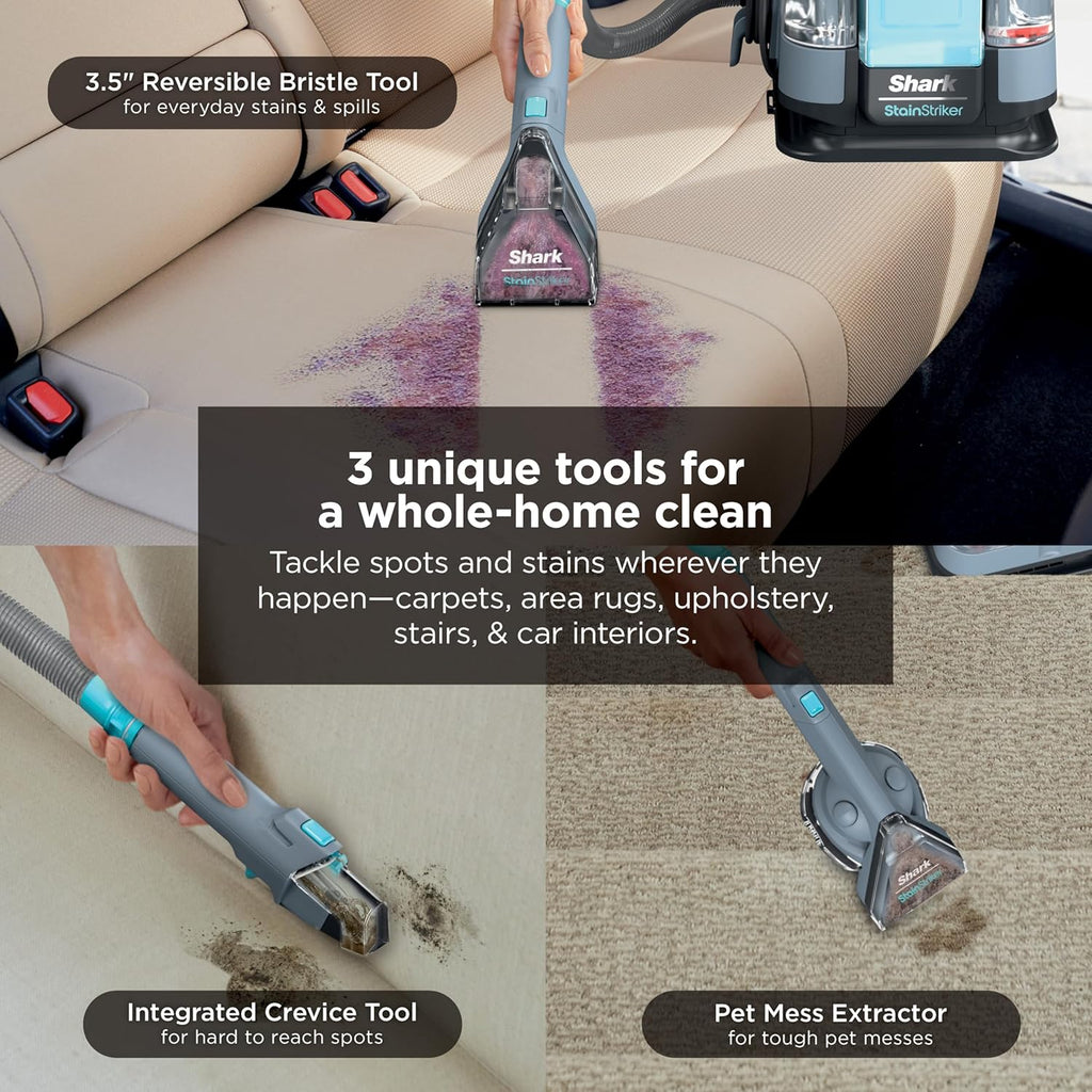 Shark Stainstriker Portable Carpet/Upholstery Cleaner, 4 Tools, PX202BRN