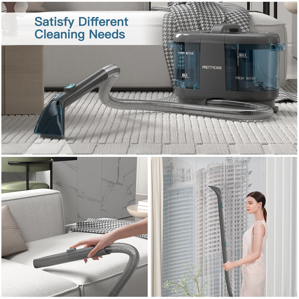 Cordless Portable Carpet Shampooer,Pet Stain Remover,Car Cleaner and Auto Detailer PC808