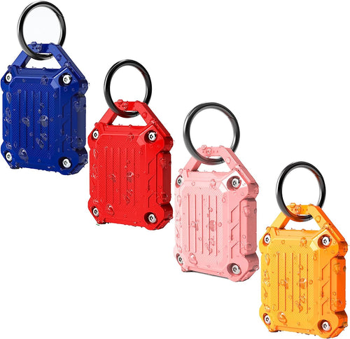 - Waterproof Airtag Keychain Holder Case,Screw Full Cover Compatible with Apple Air Tag Tracker Key Ring (Mix 4 Pack)