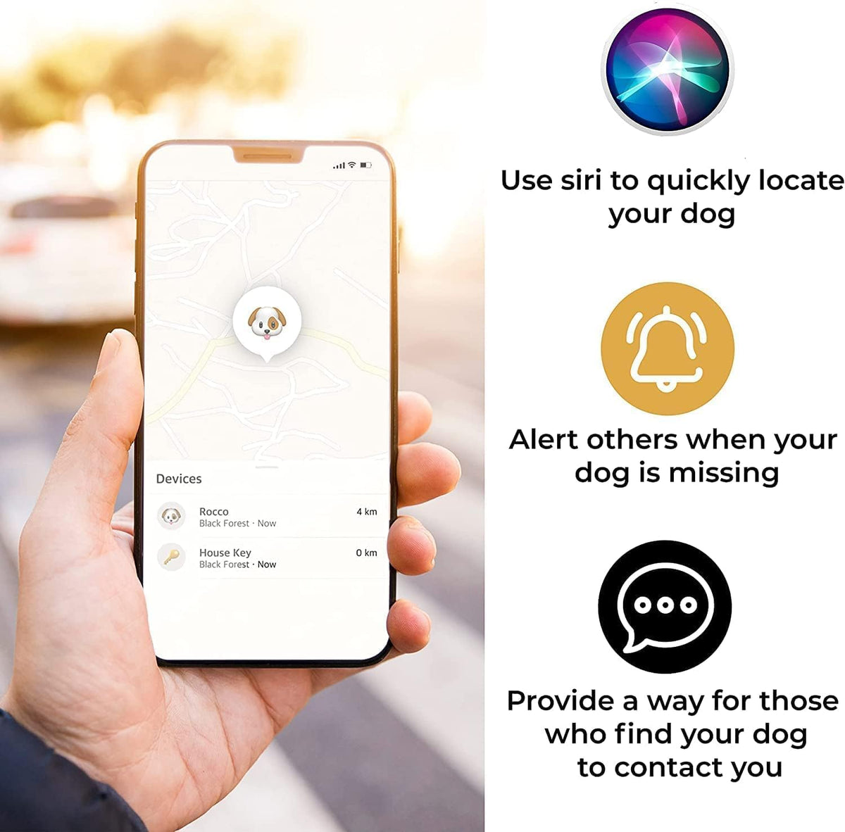Compatible with Airtag Dog Collar Holder | Durable Protective Case to Help Track Your Pup | for Dog & Cat Collars - Black 1.5In
