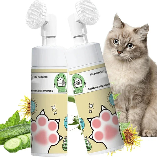150Ml Cat No Washing Cleaning Mousse Dry Clean Deodorization Odor Removal Lasting Fragrance Cat Dog Bubble Mousse Wash Supplies