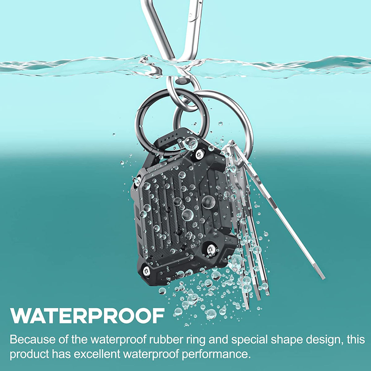 - Waterproof Airtag Keychain Holder Case,Screw Full Cover Compatible with Apple Air Tag Tracker Key Ring (Mix 4 Pack)