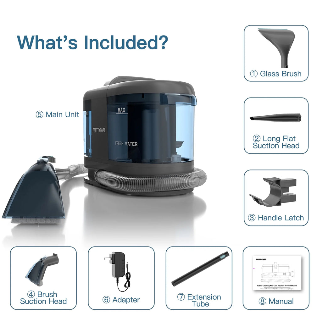 Cordless Portable Carpet Shampooer,Pet Stain Remover,Car Cleaner and Auto Detailer PC808