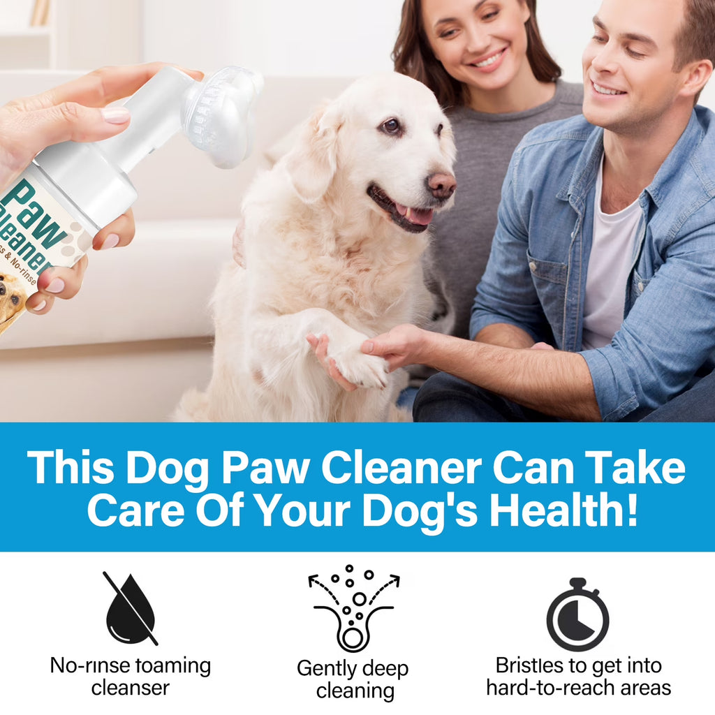 Dog Paw Cleaner, Waterless Paw Cleaner for Dogs with Detachable Brush Head, No-Rinse Natural Dog Paw Washer, Portable Pet Paw Cleaner, Effective Cleaning for Dog and Cat Paw