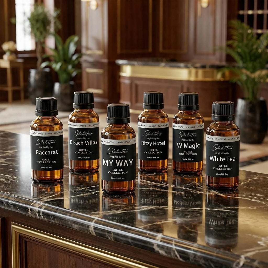 Hotel Diffuser Oil Gift Set–Luxury Hotel Inspired Fragrance Oils for Diffusers, Premium Aromatherapy Home Fragrance, Long Lasting Scent for Bedroom, Spa & Office (4.0 Fl Oz (6 X 0.68 Fl Oz))