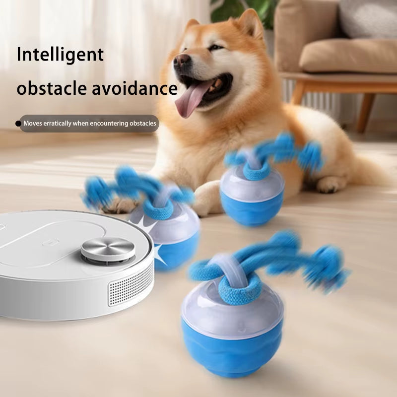 Interactive Electronic Dog Toy Ball with Automatic Movement and Bouncing Features, USB Rechargeable, Ideal for Puppies and Chewing Activities