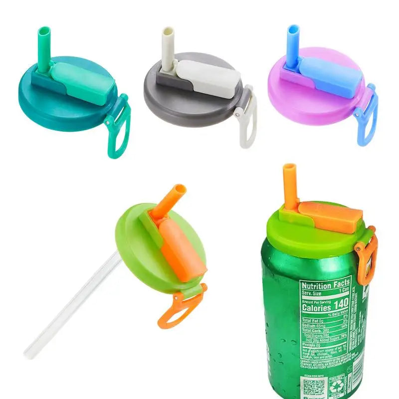 4X Silicone Straw Soda Can Lid Reusable Can Lid Leak Proof Snap on Seal Lid