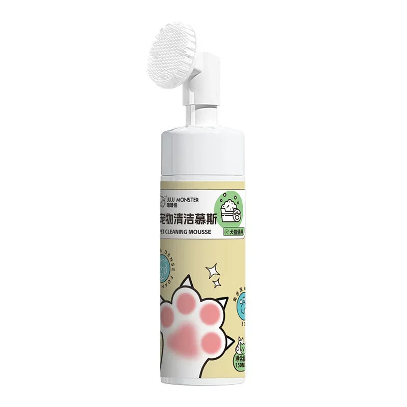 150Ml Cat No Washing Cleaning Mousse Dry Clean Deodorization Odor Removal Lasting Fragrance Cat Dog Bubble Mousse Wash Supplies