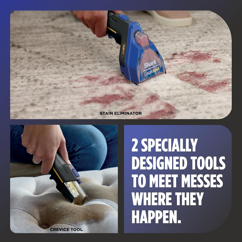 Shark Carpetxpert Hairpro Carpet & Built-In Stain Cleaner, 2 Tools EX251BRN