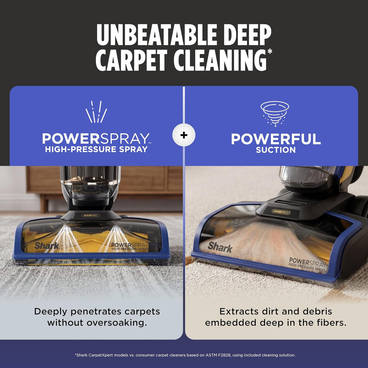 Shark Carpetxpert Hairpro Carpet & Built-In Stain Cleaner, 2 Tools EX251BRN